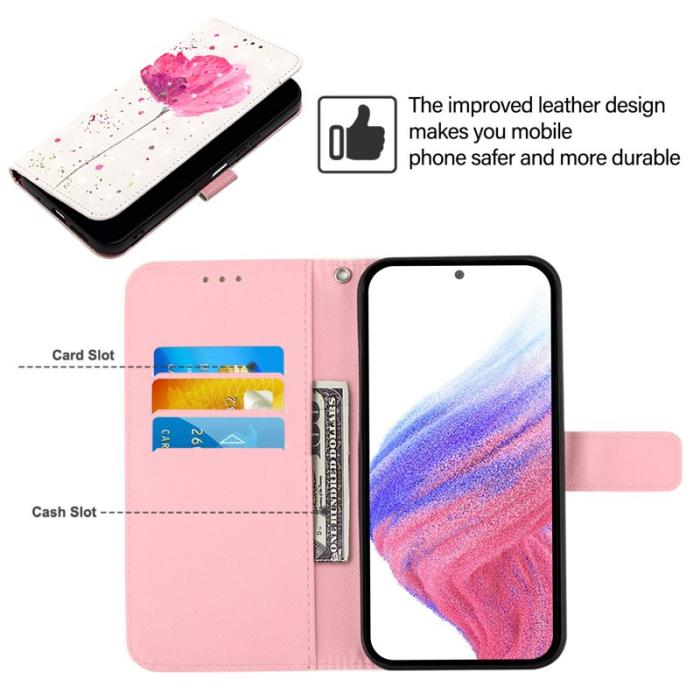 OEM - Samsung Galaxy S26 Ultra Fodral Äkta Läder Mönster - Blomma