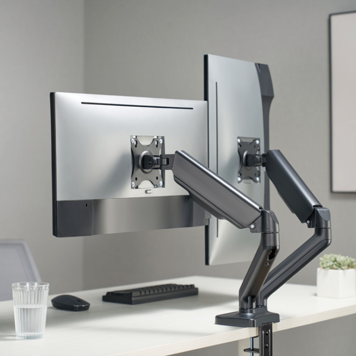 LogiLink - LogiLink Monitor arm dubbel med fjäder 17