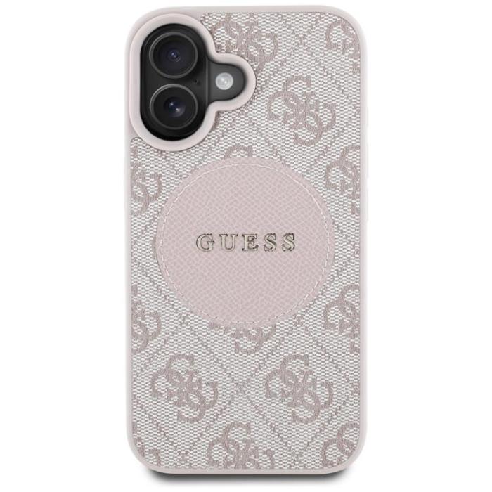 Guess - Guess iPhone 16 Mobilskal MagSafe 4G Circle - Rosa