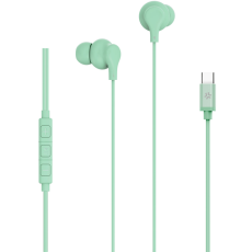 Celly - Celly Hörlurar In-Ear Kabel USB-C UP1600 - Ljusgrön