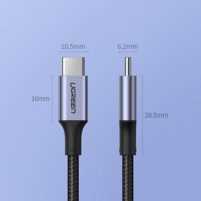 Ugreen - Ugreen USB-C till USB-C kabel 100W 1m - Grå