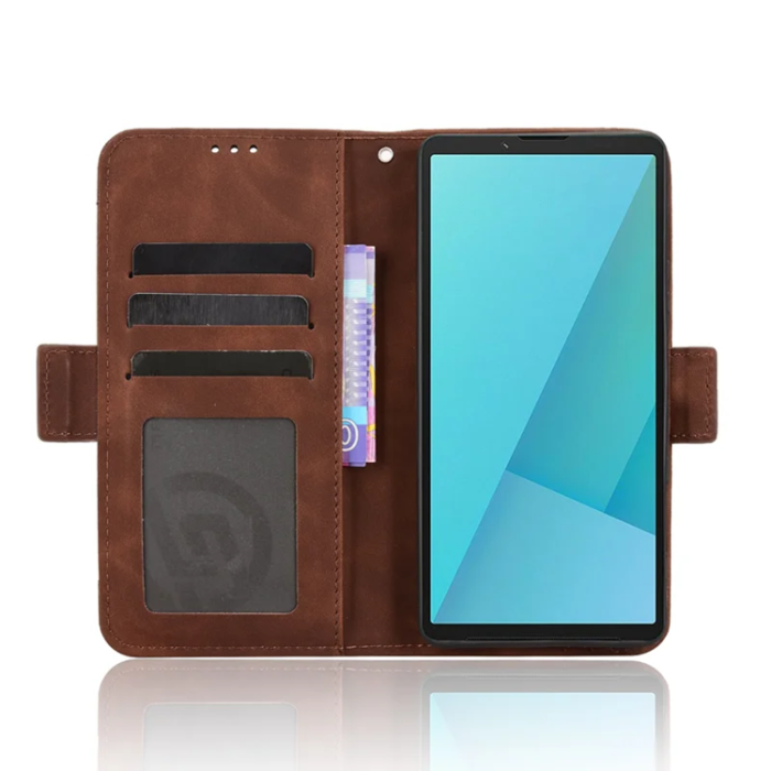 A-One Brand - Sony Xperia 10 VII Plånboksfodral Läder - Brun