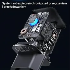 USAMS - USAMS V&auml;ggladdare T45 30W PD3.0+QC3.0 USB-C/Lightning (US-UX) - Svart