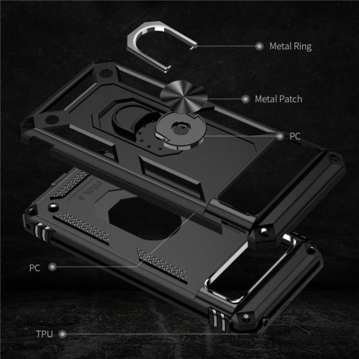 OEM - Google Pixel 8 Mobilskal Ringhållare Kickstand - Svart