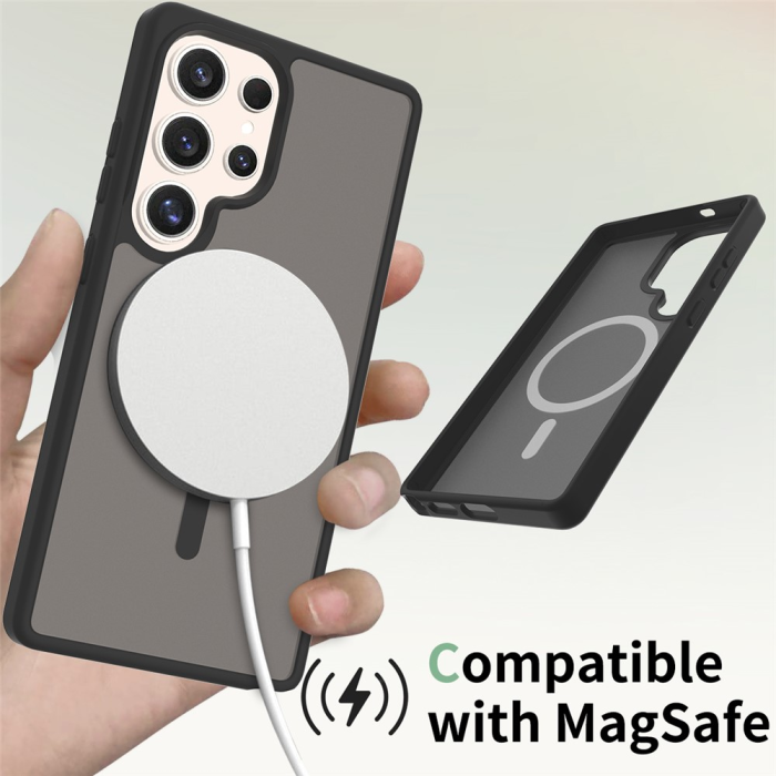 A-One Brand - Galaxy S25 Ultra Mobilskal MagSafe Skin Touch Acrylic - Rosa