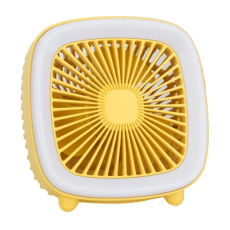 OEM - Mini Skrivbordsfläkt USB Uppladdningsbar FC-6352 - Gul