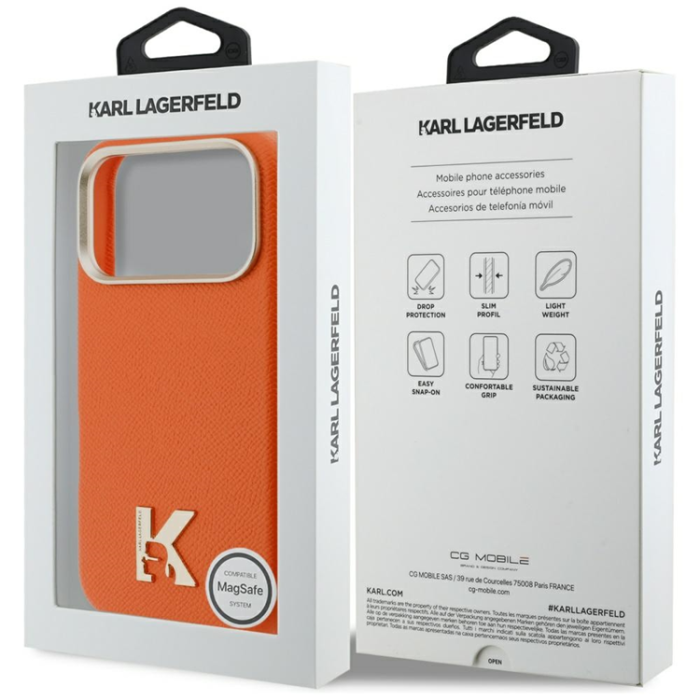 KARL LAGERFELD - Karl Lagerfeld Mobilskal För iPhone 17 Pro Max MagSafe Karl Head Logo