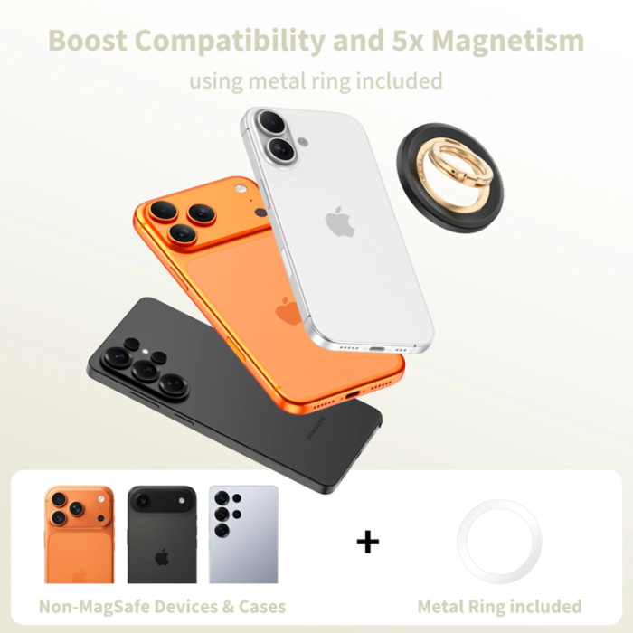 Tech-Protect - Tech-Protect Ringhållare Magsafe MMR700 Lamano Magnetisk - Svart/Guld