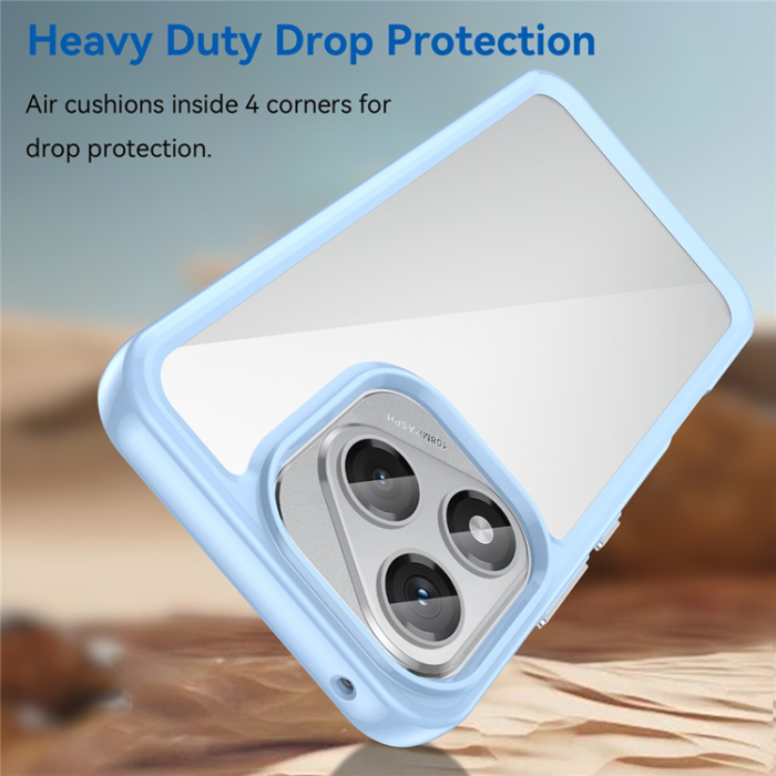 A-One Brand - Mobilskal till Honor X70i / 400 Lite 5G Skyddande klar - Blå