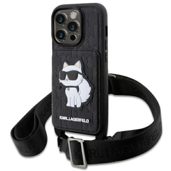 KARL LAGERFELD - Karl Lagerfeld iPhone 14 Pro Halsbandsskal Crossbody Monogram