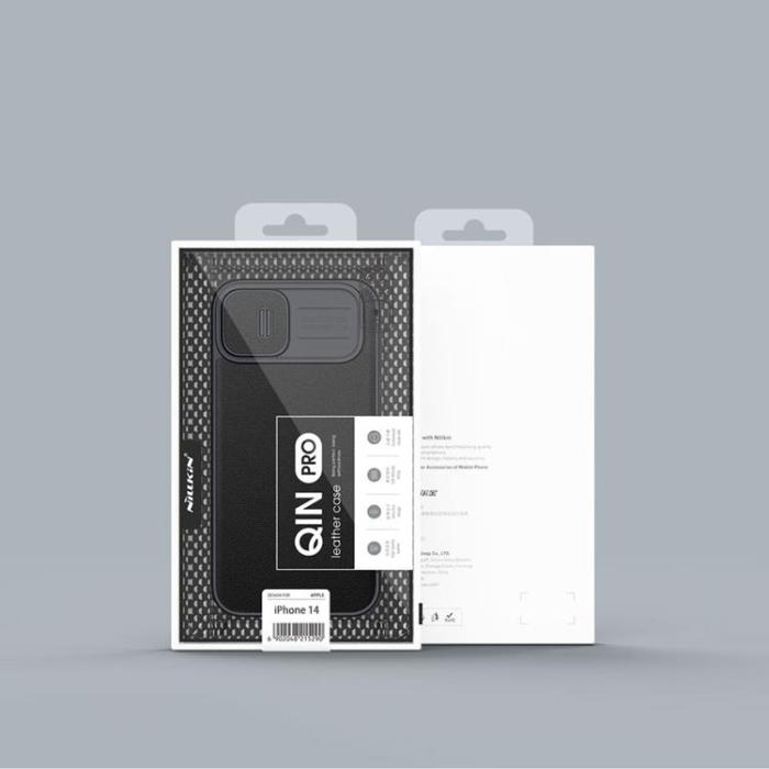 Nillkin - Nillkin iPhone 14 Plus Plånboksfodral Qin Cloth Pro - Grå