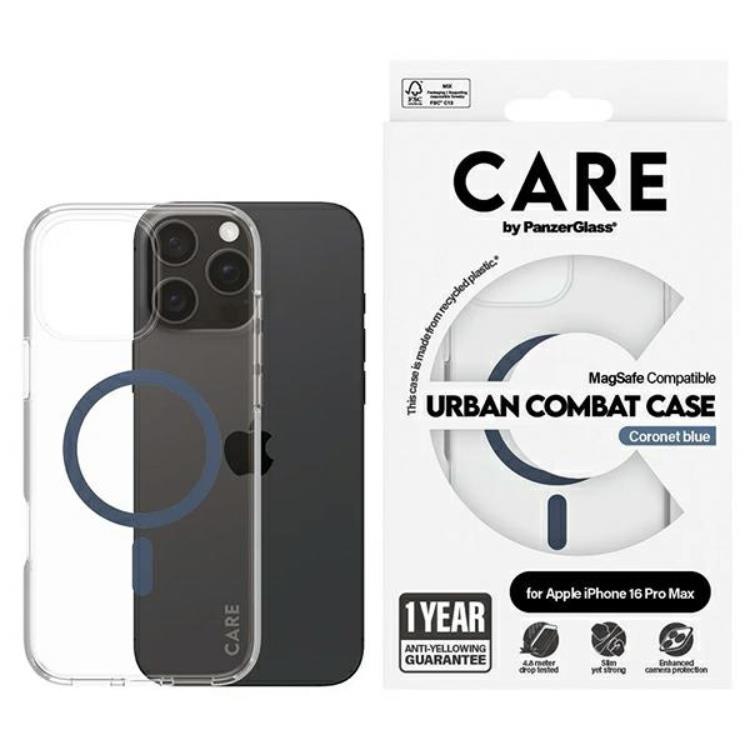 CARE By PanzerGlass iPhone 16 Pro Max Mobilskal MagSafe Flagship - Blå | 2353 | AlltMobil
