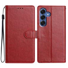 OEM - Samsung Galaxy S26 Plus Pl&aring;nboksfodral Konstl&auml;der St&auml;llfunktion - R&ouml;d