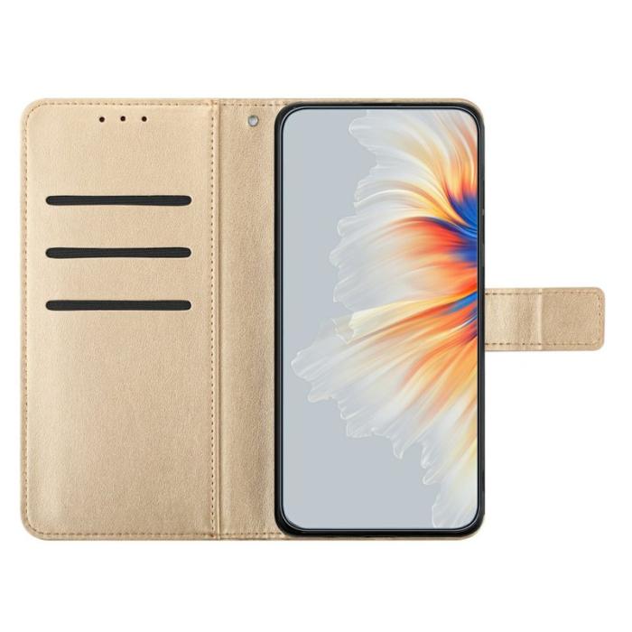 OEM - Samsung Galaxy S26 Ultra Skal Äkta Läder Mandala Mönster - Guld