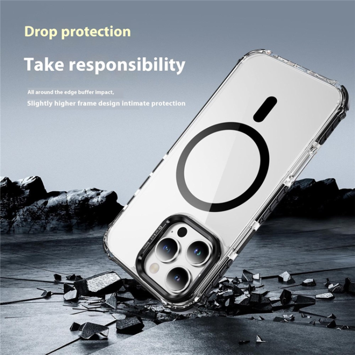 A-One Brand - iPhone 16 Pro Max Mobilskal MagSafe Kickstand - Svart