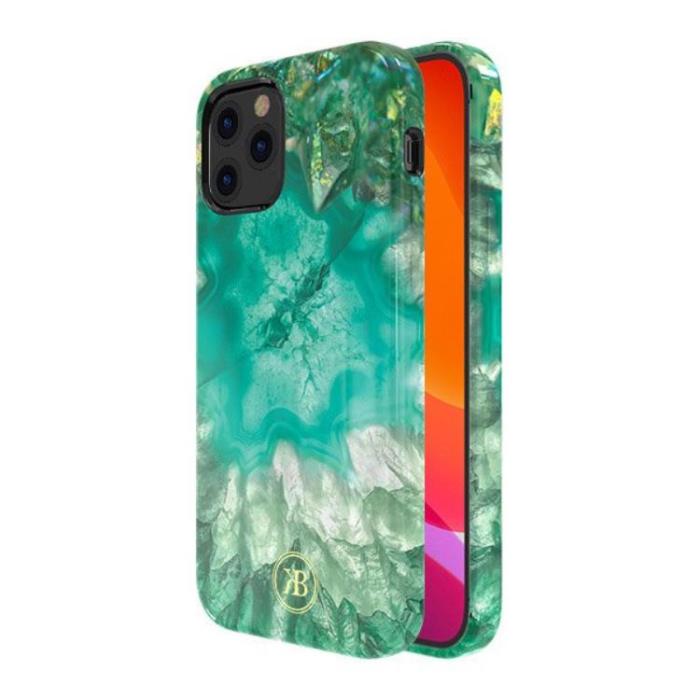 Kingxbar - Kingxbar Agate Skal iPhone 12 mini - Grön