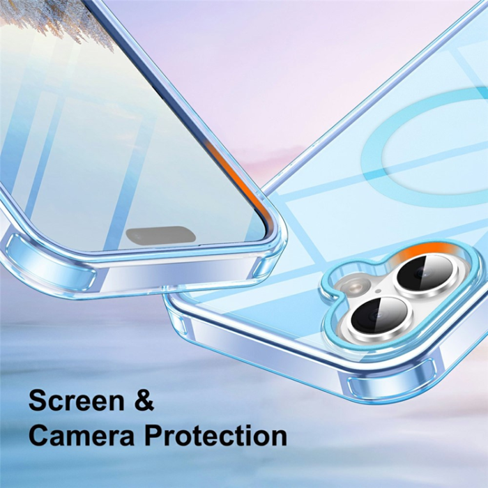 A-One Brand - iPhone 17 Mobilskal MagSafe med PET Skärmskydd - Blå