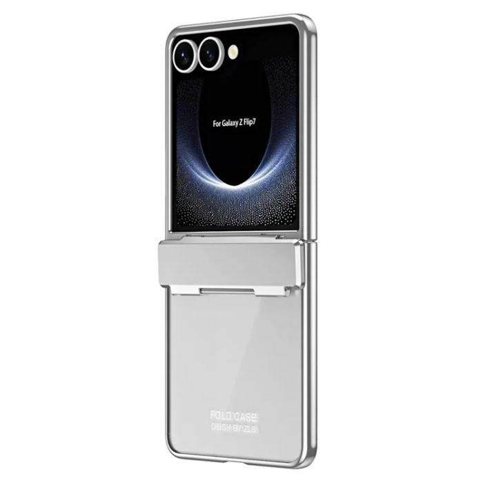 A-One Brand - Galaxy Z Flip 7 Mobilskal Electroplating med skärmskydd - Silver