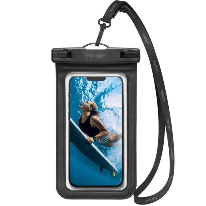 Spigen - Spigen 2-Pack Universala Vattentät Mobilväskor A601 - Svart