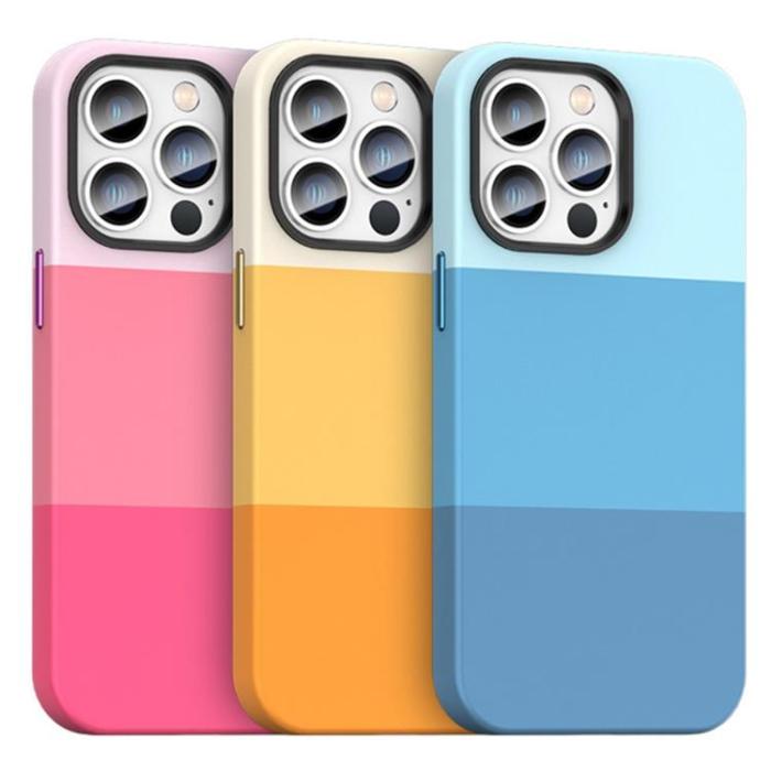 OEM - iPhone 14 Skal Color Splicing - Blå