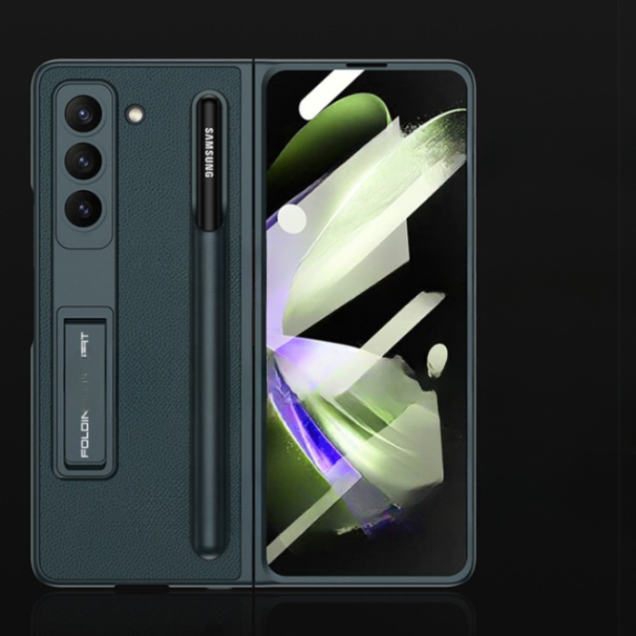 GKK - GKK Galaxy Z Fold 5 Mobilskal Magnetic Kickstand - Carbon Fiber