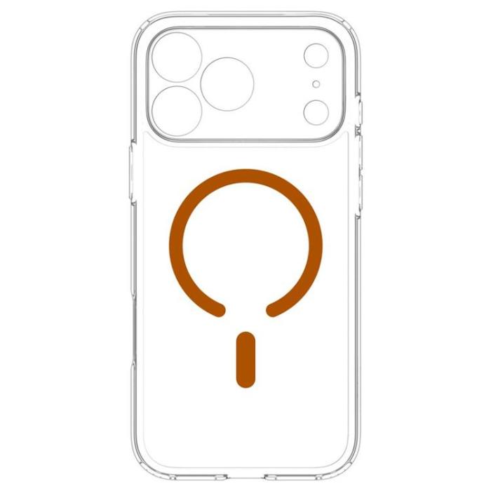 Spigen - Spigen Mobilskal För iPhone 18 Pro/17 Pro Magsafe Ultra Hybrid - Clear/Orange