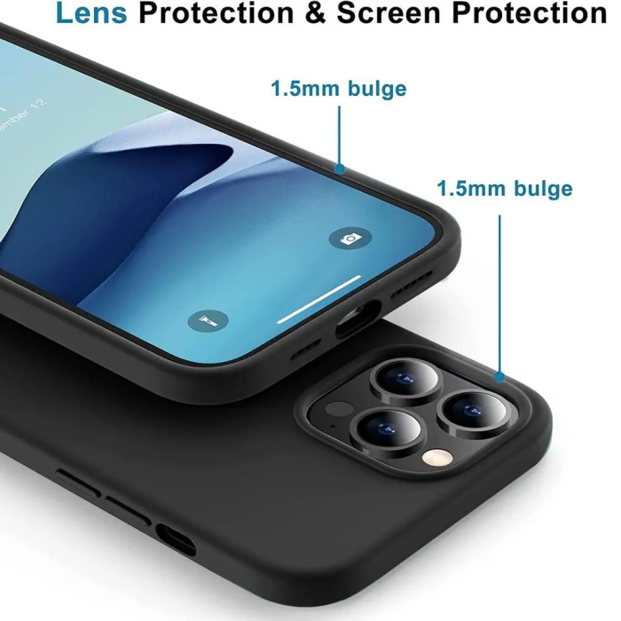 SiGN - SiGN iPhone 14 Pro Skal Liquid Silicone - Svart