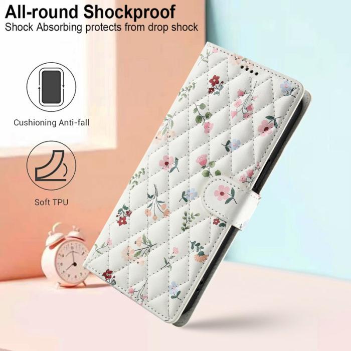 OEM - Samsung Galaxy S26 Plus Plånboksfodral Rhombic Floral Design Konstläder - A1