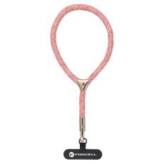 Forcell - Forcell Handled Mobilrem Lanyard med Justerbar Längd - Rosa Vit