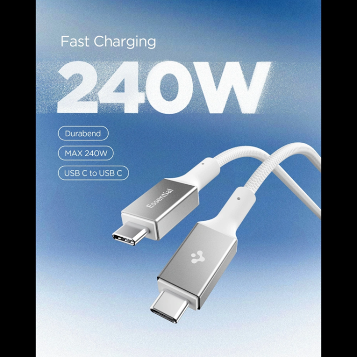 Spigen - Spigen USB-C till USB-C 240W Kabel 150cm EB24015CC
