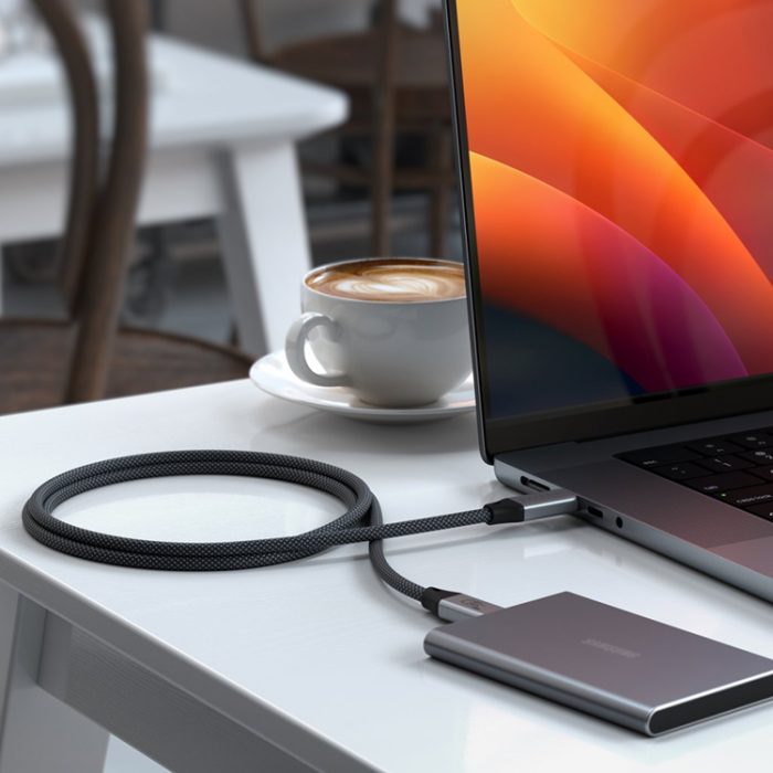 Satechi - Satechi USB-C till USB-C Kabel Pro (1.2m) - Svart