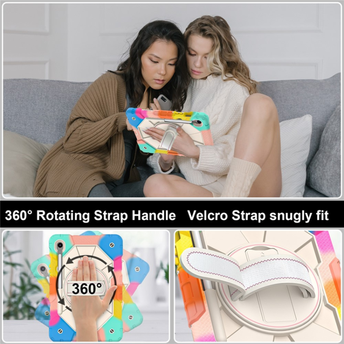 A-One Brand - Galaxy Tab S10 FE/S9 FE/S9 Skal Kickstand med Rem - Färgstark