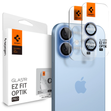 Spigen - [2-pack] Spigen iPhone 17 Härdat Glas Kameraskydd EZ Fit - Blå