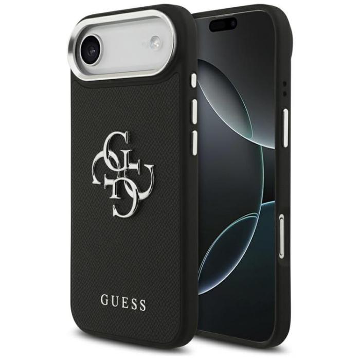Guess - Guess iPhone 17 Air Mobilskal Grained Big 4G Classic Logo - Svart