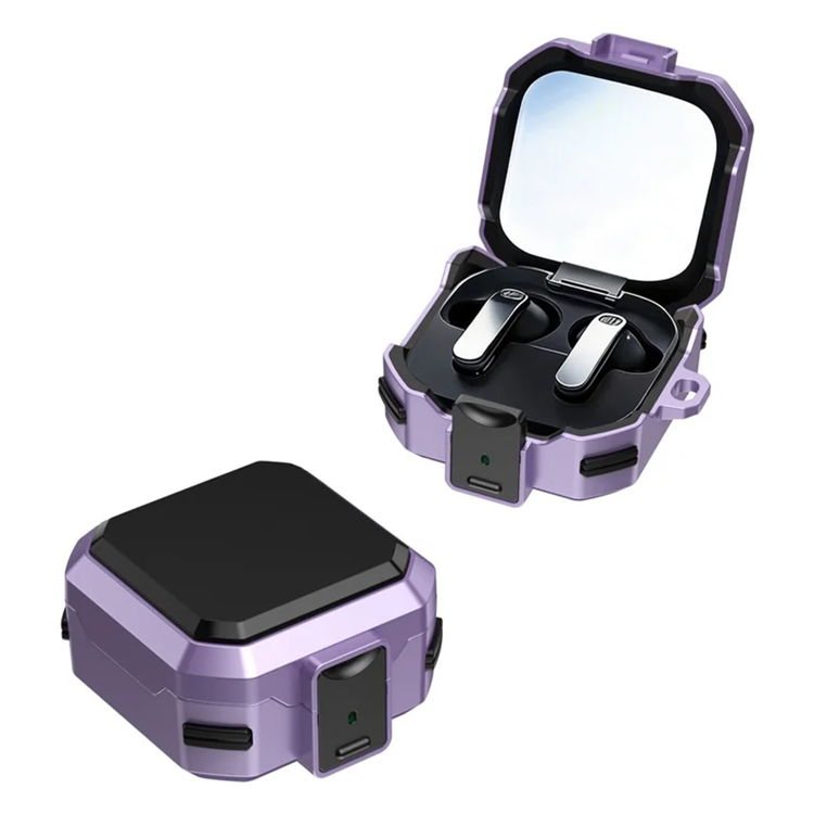 Skal för Galaxy Buds 4/Buds 4 Pro Armor - Svart/Lila | 2353 | AlltMobil