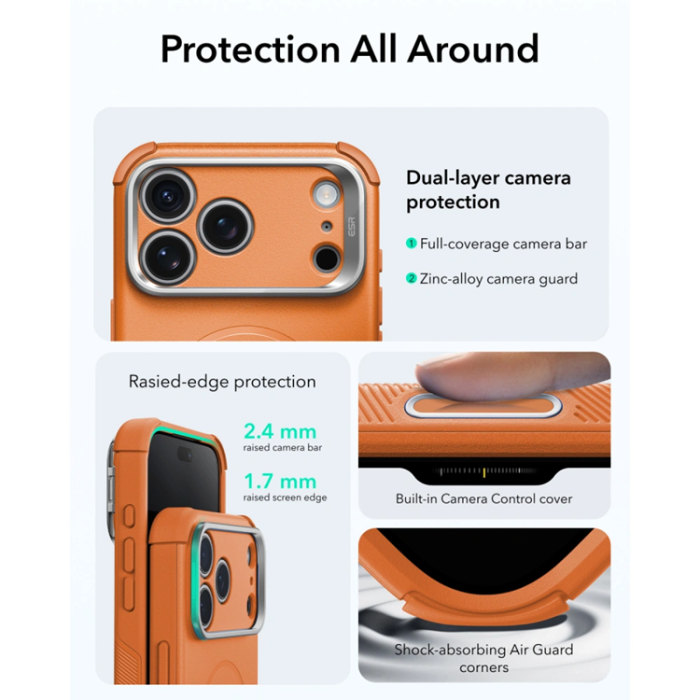 ESR - ESR Mobilskal För iPhone 17 Pro/18 Pro Magsafe Cyber Tough Kickstand