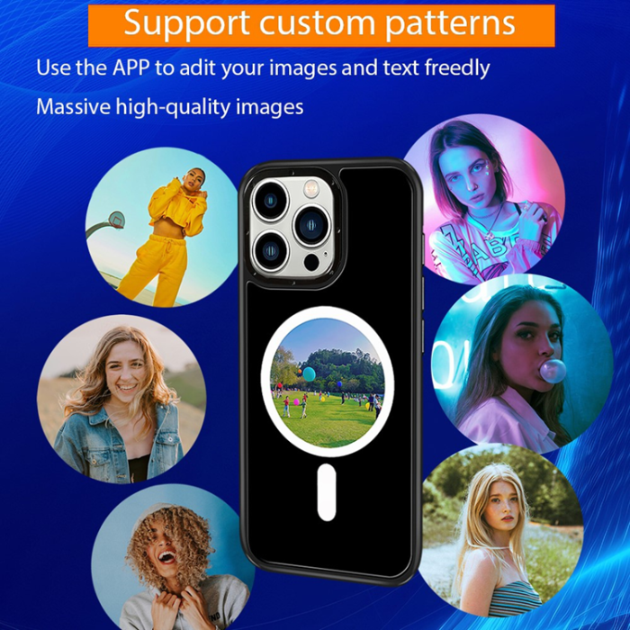 A-One Brand - iPhone 15 Pro Max Mobilskal MagSafe E-Ink NFC 6-Färgad TPU + PC