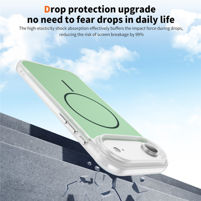 A-One Brand - iPhone Air Mobilskal MagSafe Skin Touch TPU PC - Grön