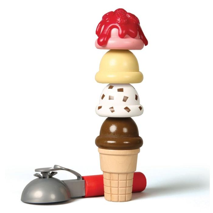 MND - MND Glassdisk Scoop And Serve Wooden Ice Cream Counter Trä