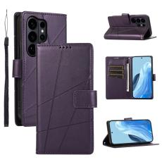 OEM - Pl&aring;nboksfodral f&ouml;r Samsung Galaxy S26 Ultra Konstl&auml;der med handledsrem - Lila