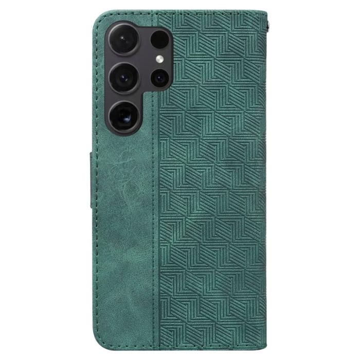 OEM - Plånboksfodral för Samsung Galaxy S26 Ultra Konstläder med handledsrem - Grön