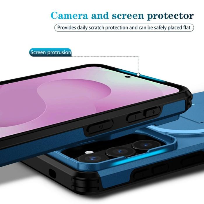 OEM - Mobilskal för Samsung Galaxy S26 Magnetiskt Kickstand PC + TPU - Blå