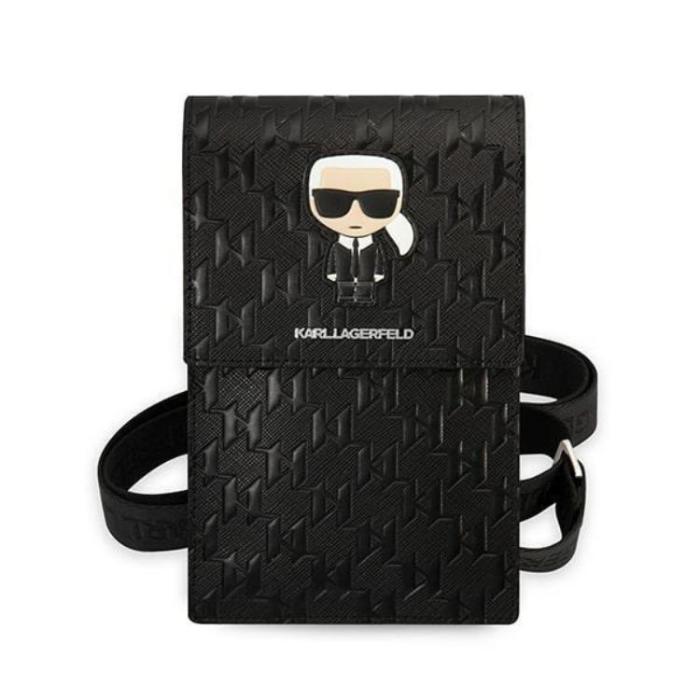 UTGATT5 - Karl Lagerfeld Halsbandsfodral Ikonik Karl Monogram Patch - Svart
