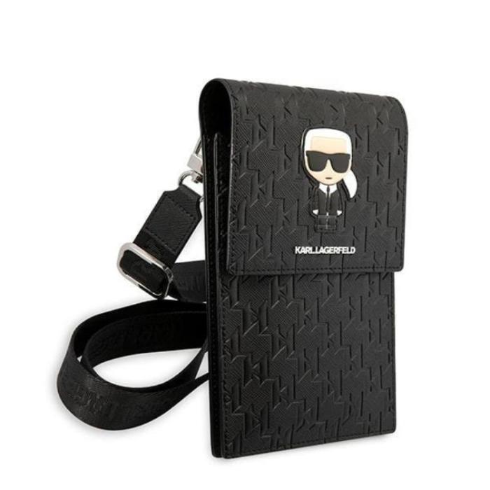 UTGATT5 - Karl Lagerfeld Halsbandsfodral Ikonik Karl Monogram Patch - Svart