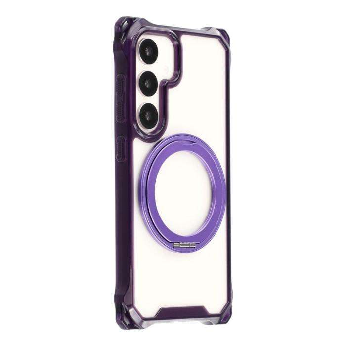 OEM - Mobilskal för Samsung Galaxy S26 Plus Magnetiskt Ring Kickstand TPU + PC - Lila