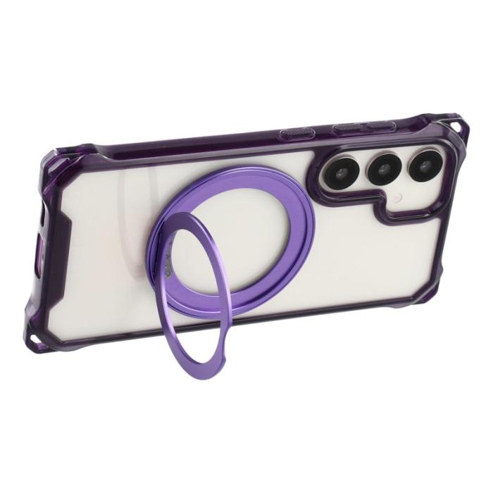 OEM - Mobilskal för Samsung Galaxy S26 Plus Magnetiskt Ring Kickstand TPU + PC - Lila