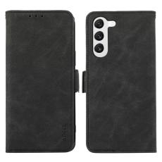 ABEEL - ABEEL Anti-drop Cover Samsung Galaxy S23 Pl&aring;nboksfodral Konstl&auml;der Svart