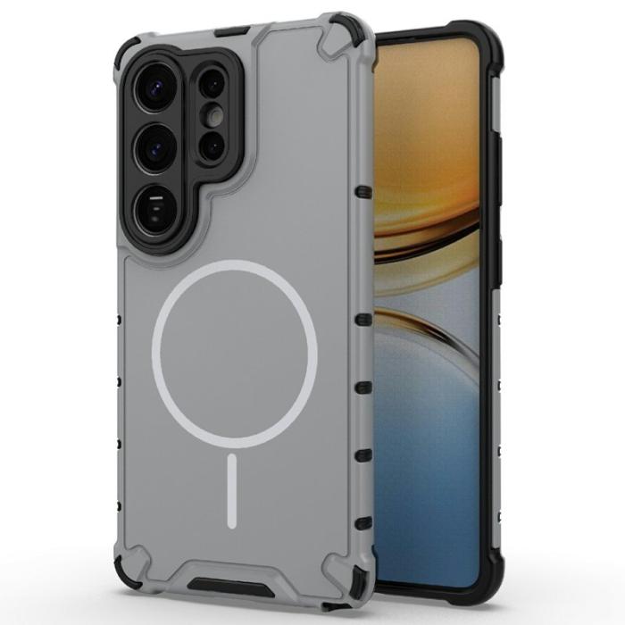 OEM - Mobilskal för Samsung Galaxy S26 Ultra Magnetiskt TPU + PC - Grå Vit