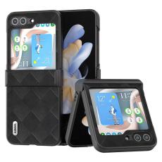 ABEEL - ABEEL Samsung Galaxy Z Flip5 Fodral Konstl&auml;der Svart