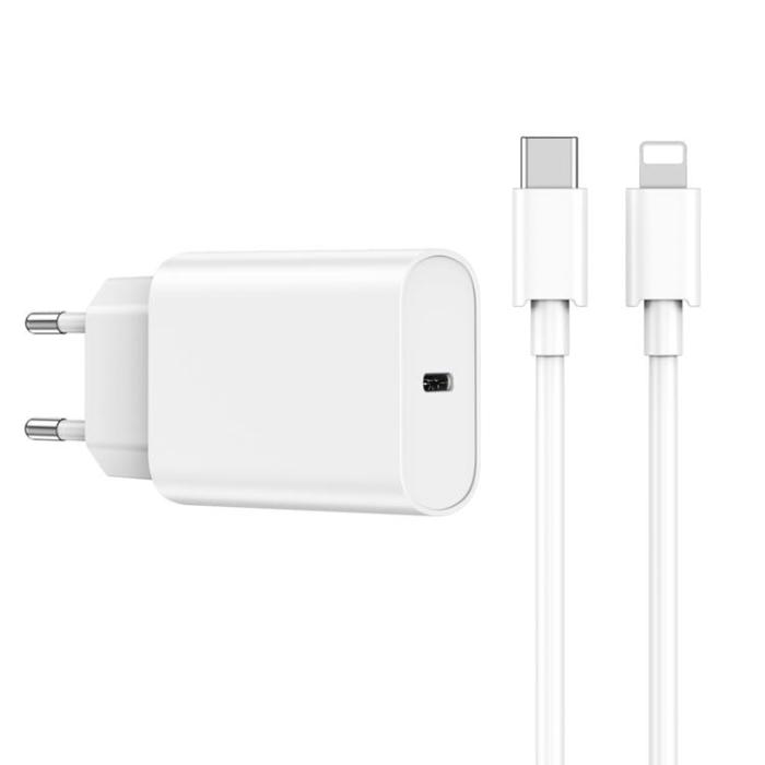 WIWU - WIWU Snabbladdare 20W USB-C med Lightning Kabel Wi-U001 PD